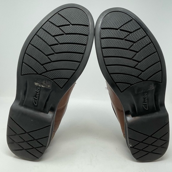 Clarks Leather Oxfords Mens Size 10 Lace Up Shoes Brown Conform Casual - Picture 5 of 8